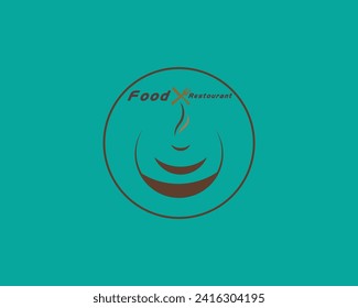 Diet concept vector icon, stop eating logo design.