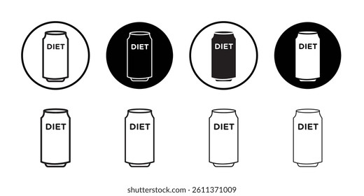 Diet drink icon Flat art illustration in outline
