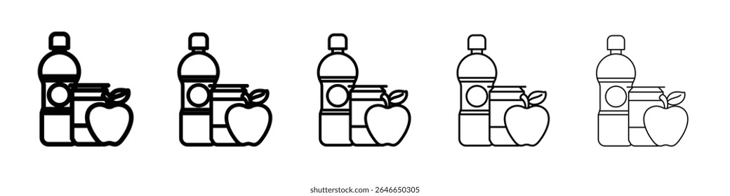 Diet drink icon flat simple outline logo
