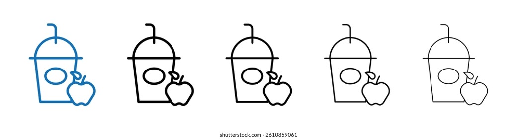 Diet drink icon Outline vector logo for web ui