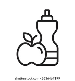 Diet drink icon Thin line illustration