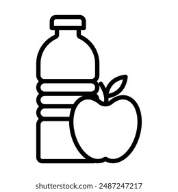 Diet drink linear logo mark in black and white