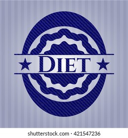 Diet emblem with jean high quality background