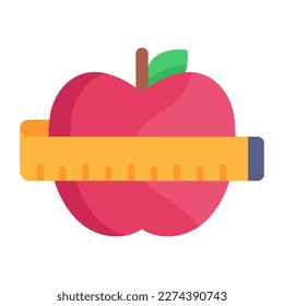 Diet flat icon with scalable facility 