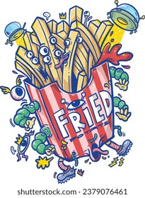 Diet French Fries Monster Icon