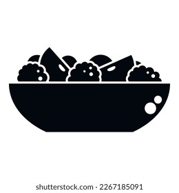 Diet fruit salad icon simple vector. Fresh food. Mix menu