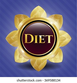 Diet gold badge or emblem