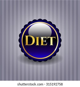 Diet gold shiny emblem
