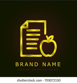 Diet golden metallic logo