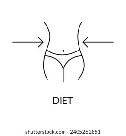 Diet icon. Creative Diet icon for web flat trendy style illustration on white background..eps