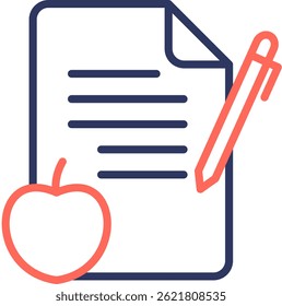 Diet Icon Line Color Vector Illustration