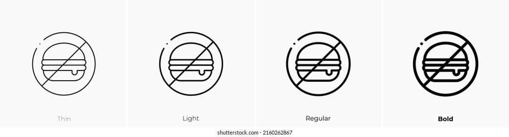 icono de dieta. Signo de estilo lineal aislado en fondo blanco. Ilustración vectorial.