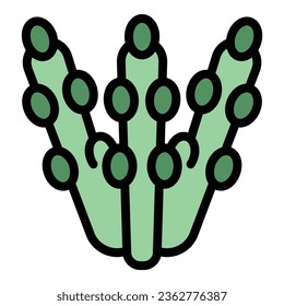 Diet icon outline vector. Free food. Dairy vegetable color flat