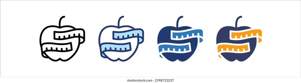 Diet Icon Set Multiple Style Collection