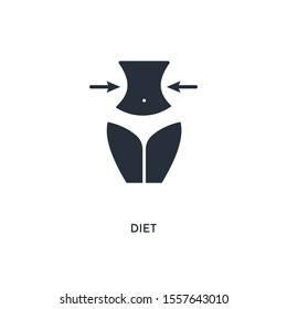 diet icon. simple element illustration. isolated trendy filled diet icon on white background. can be used for web, mobile, ui.