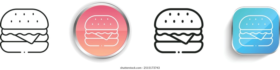 ícone de dieta. Design fino, linear, regular e estilo botão isolado no fundo branco