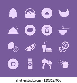 diet icon. diet vector icons set fast food, boiled pan, proper meal and kitchen scale
