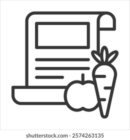 Diet Icon Vector Illustration Outline