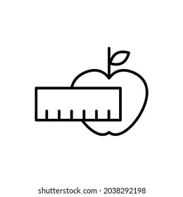 Diet Symbol Vektor. Richtiges Nährwertillustrationszeichen. Abschlankungssymbol.