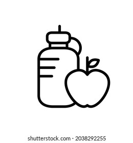 Diet icon vector. Proper nutrition illustration sign. slimming symbol.