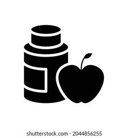 Vector de icono de dieta. Signo de ilustración nutricional adecuada. símbolo de adelgazamiento.