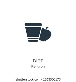 Diet icon vector. Trendy flat diet icon from religion collection isolated on white background. Vector illustration can be used for web and mobile graphic design, logo, eps10