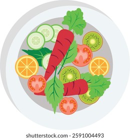 Diet     illustration with isolated background  