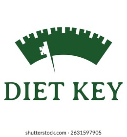 diet key flat minimalist logo design