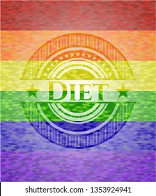 Diet lgbt colors emblem 