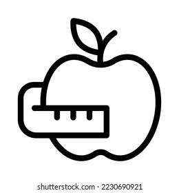 diet line icon illustration vector graphic