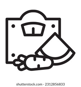 diet line icon illustration vector graphic