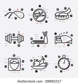 diet line infographic illustration. Fully editable vector file