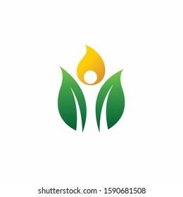 Diet logo with a leaf concept