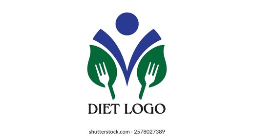 diet logo profesional and health food campaign