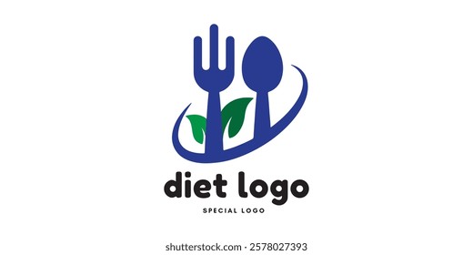 diet logo profesional and health food campaign