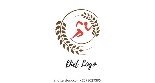 diet logo profesional and health food campaign