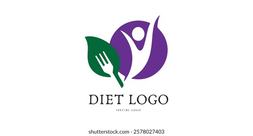 diet logo profesional and health food campaign