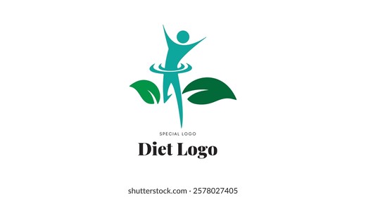 diet logo profesional and health food campaign