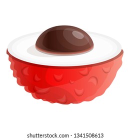 Diet lychees icon. Cartoon of diet lychees vector icon for web design isolated on white background