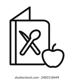diet menu icon mark in filled style