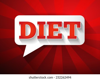 DIET Message bubble, promotional background, presentation poster