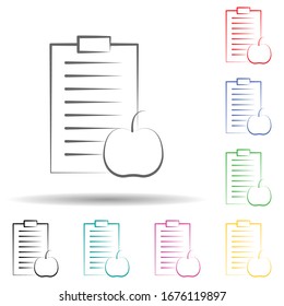 Diet multi color set icon. Simple thin line, outline vector of fitness icons for ui and ux, website or mobile application