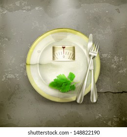 Diet old style vector