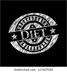 Diet on blackboard