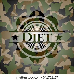 Diet on camo pattern
