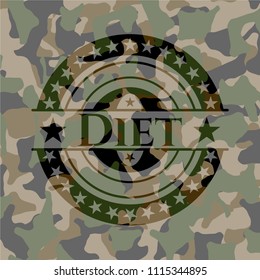 Diet on camo texture