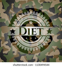 Diet on camouflage pattern