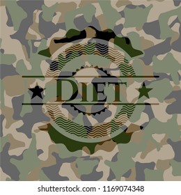Diet on camouflage pattern