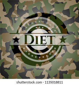 Diet on camouflaged texture