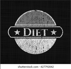Diet on chalkboard